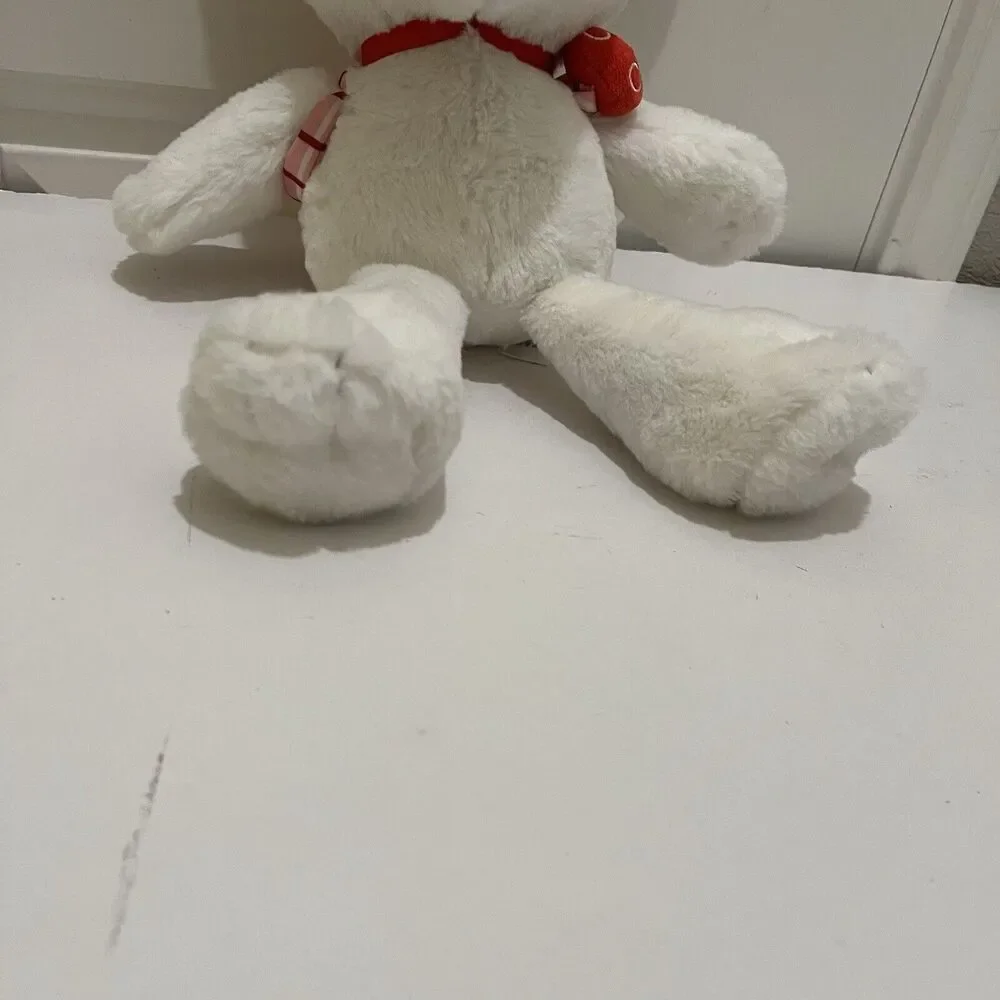 Target Bullseye Spot White Red Dog Backpack Plush 15